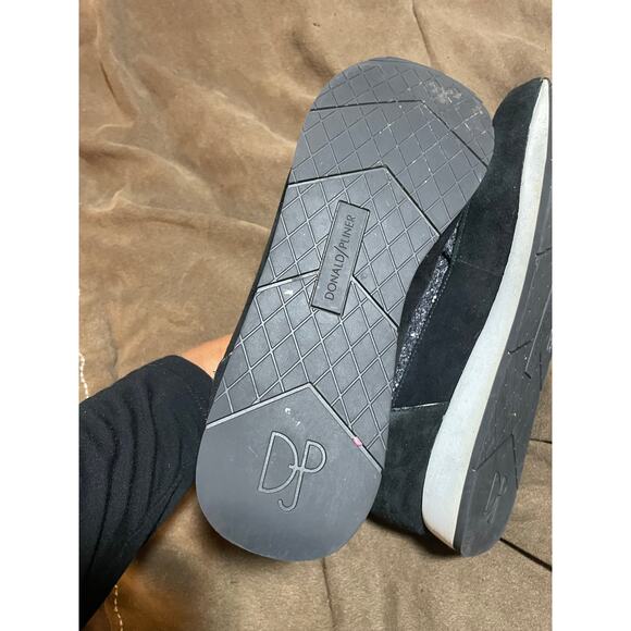 Donald Pliner black and silver glitter slip on sneakers size 9 - Picture 7 of 9